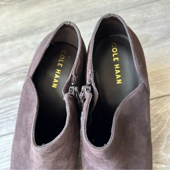 Cole Haan  Pointed Toe Chocolate Colour Suede Ankle Boots - Picture 10 of 13